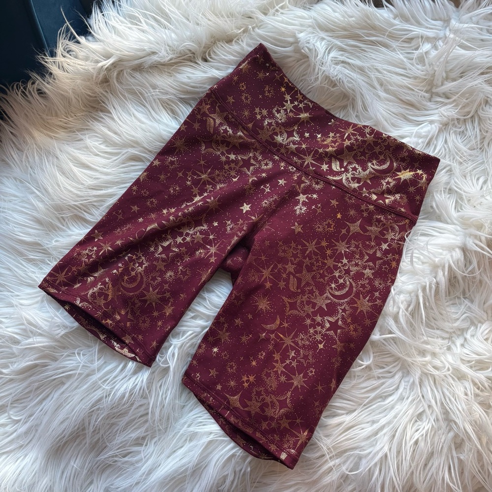 Celestial bike shorts from Fabletics, size M